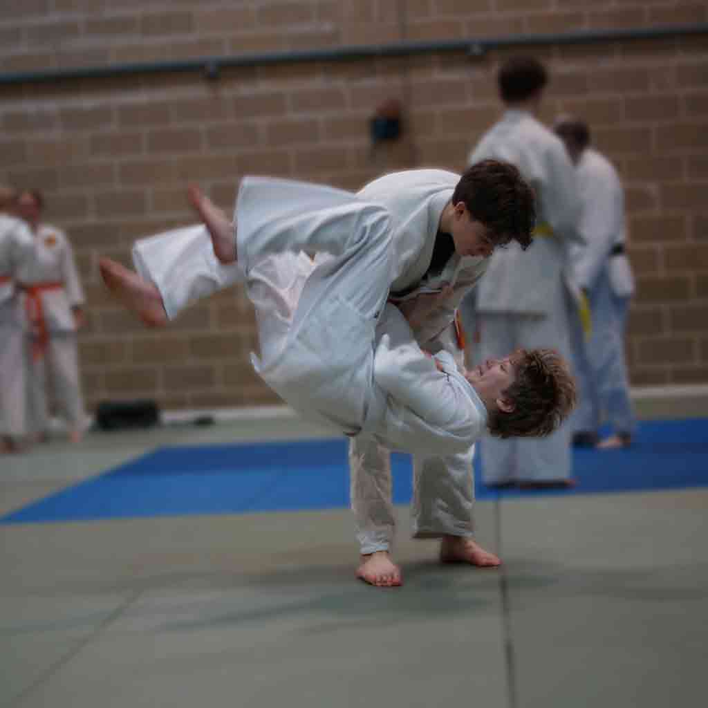 judokas in training